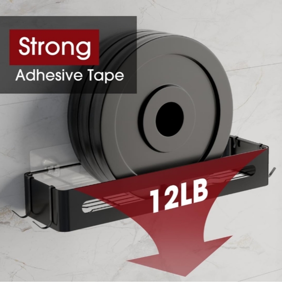 Shower Caddy - XLarge Adhesive Shower Organizer, Rustproof Shower Shelves - Picture 5 of 9